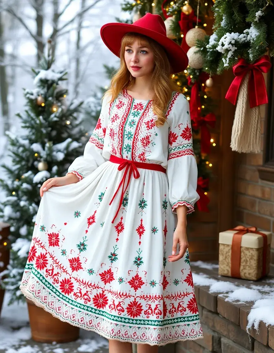 Robe de noël femme style bohème chic