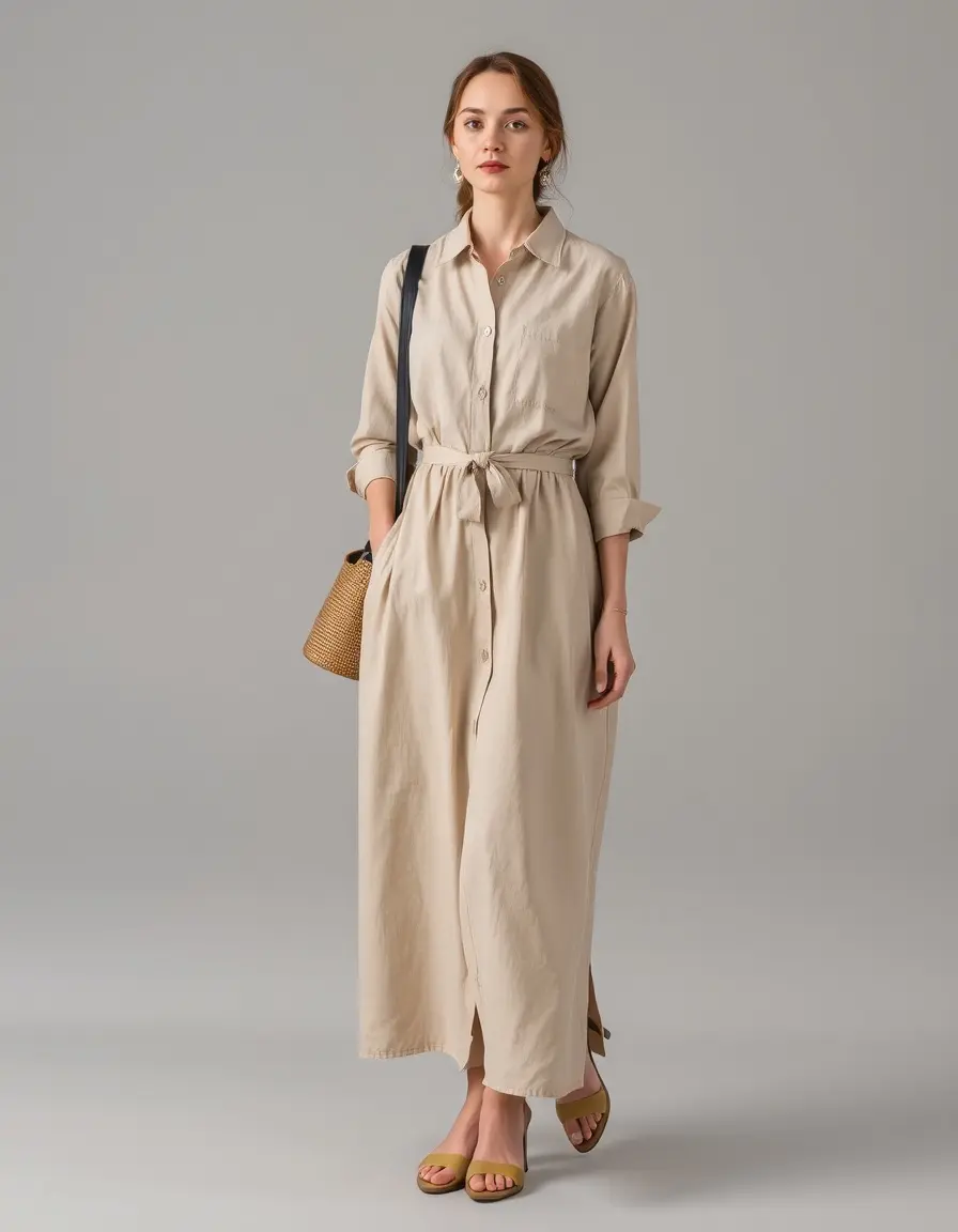 Robe chemise femme longue fleurie