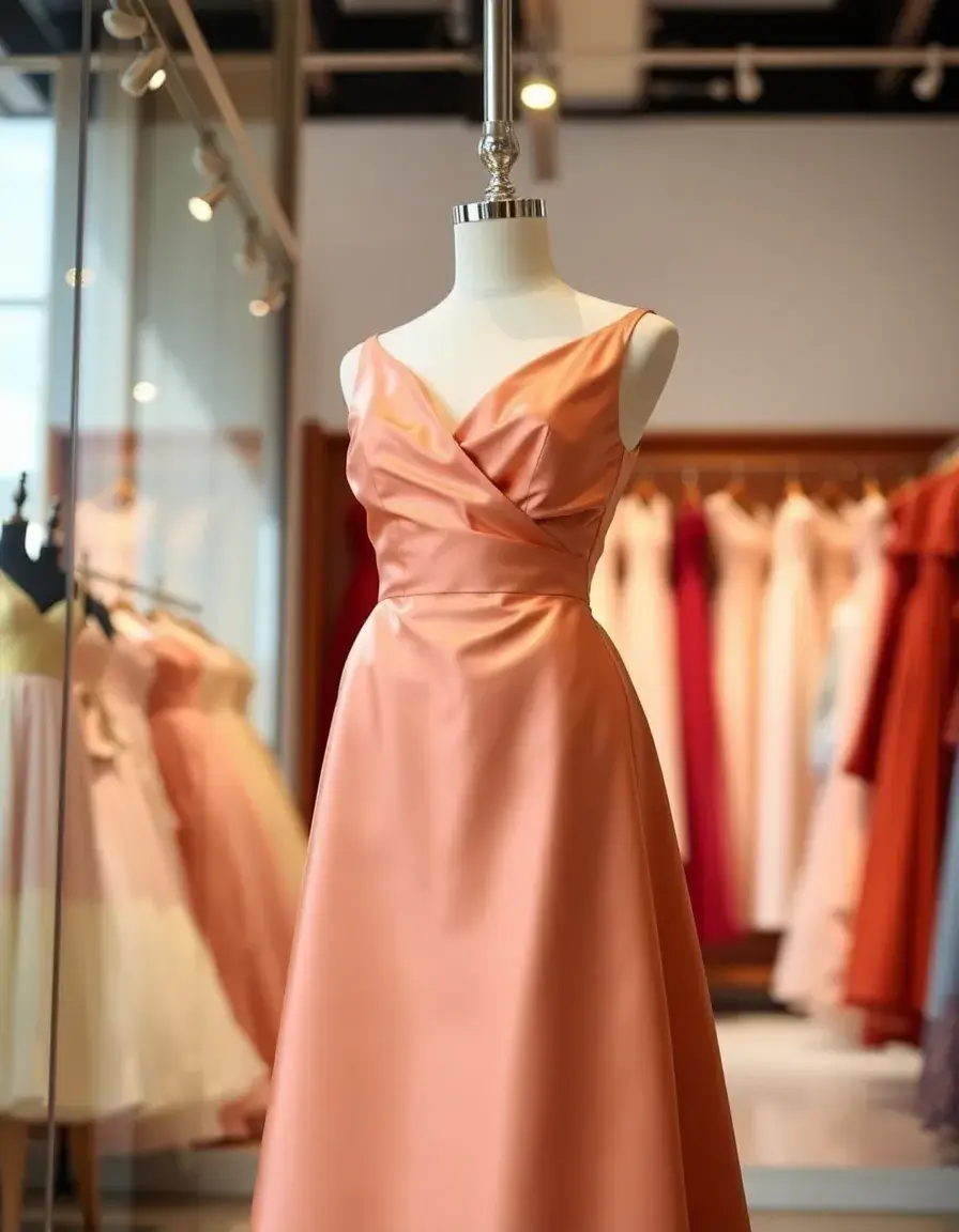 Store Satin Evening Dress