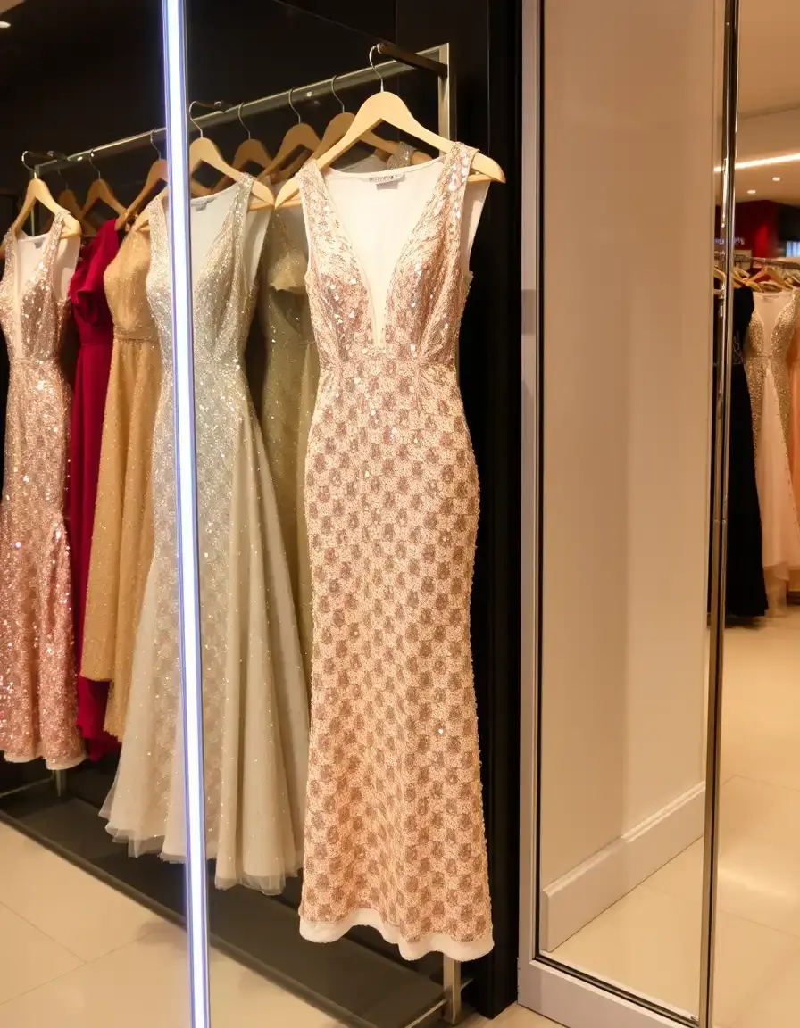 Store Sequin Soiree Dress