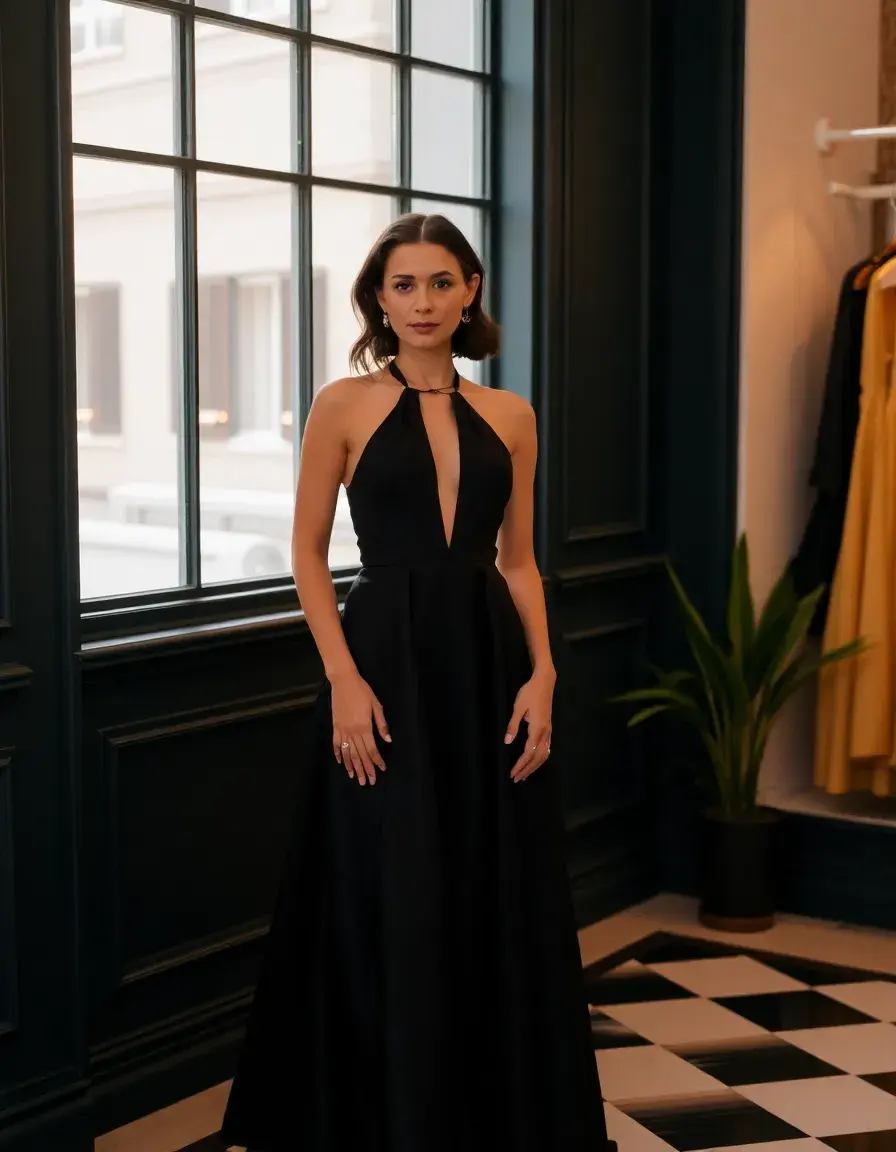 Store Halter Evening Dress