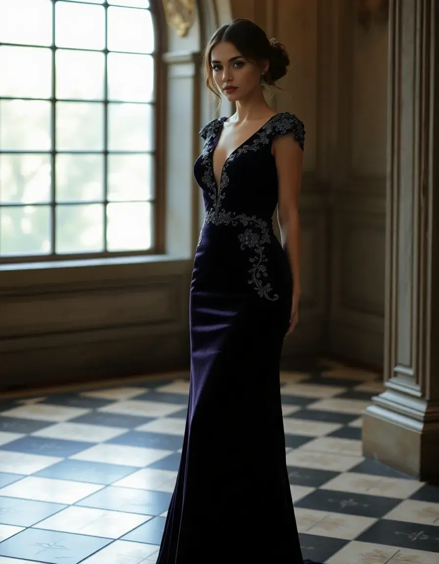 Robe en velours élégante