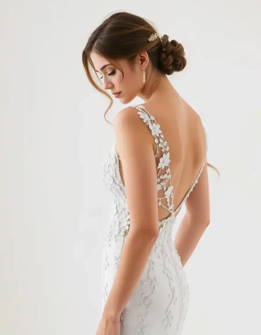 Robe de soirée perlée