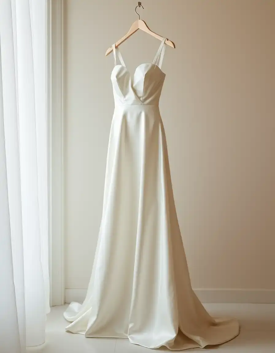 Robe de soirée en satin