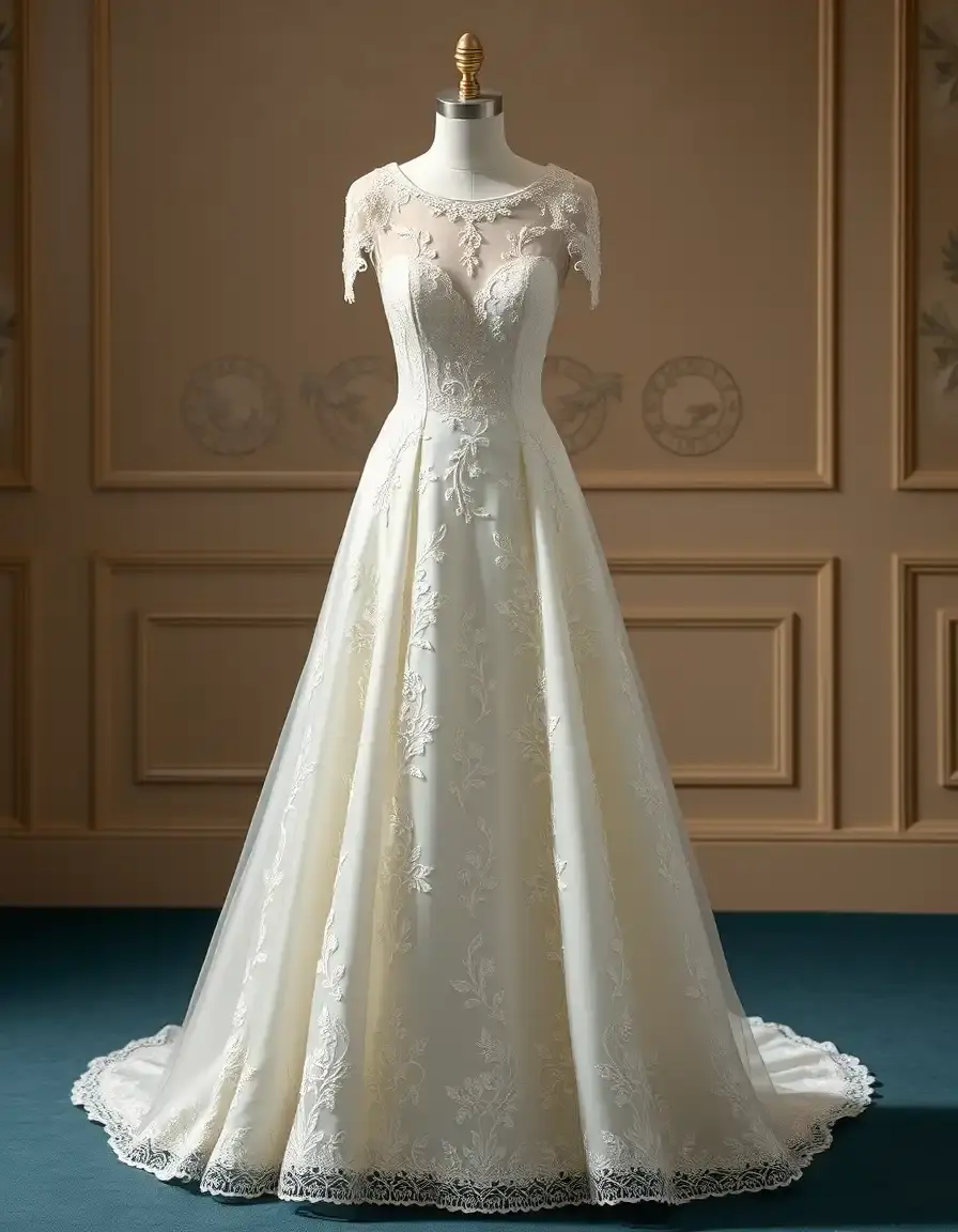 Robe de cérémonie élégante avec broderies