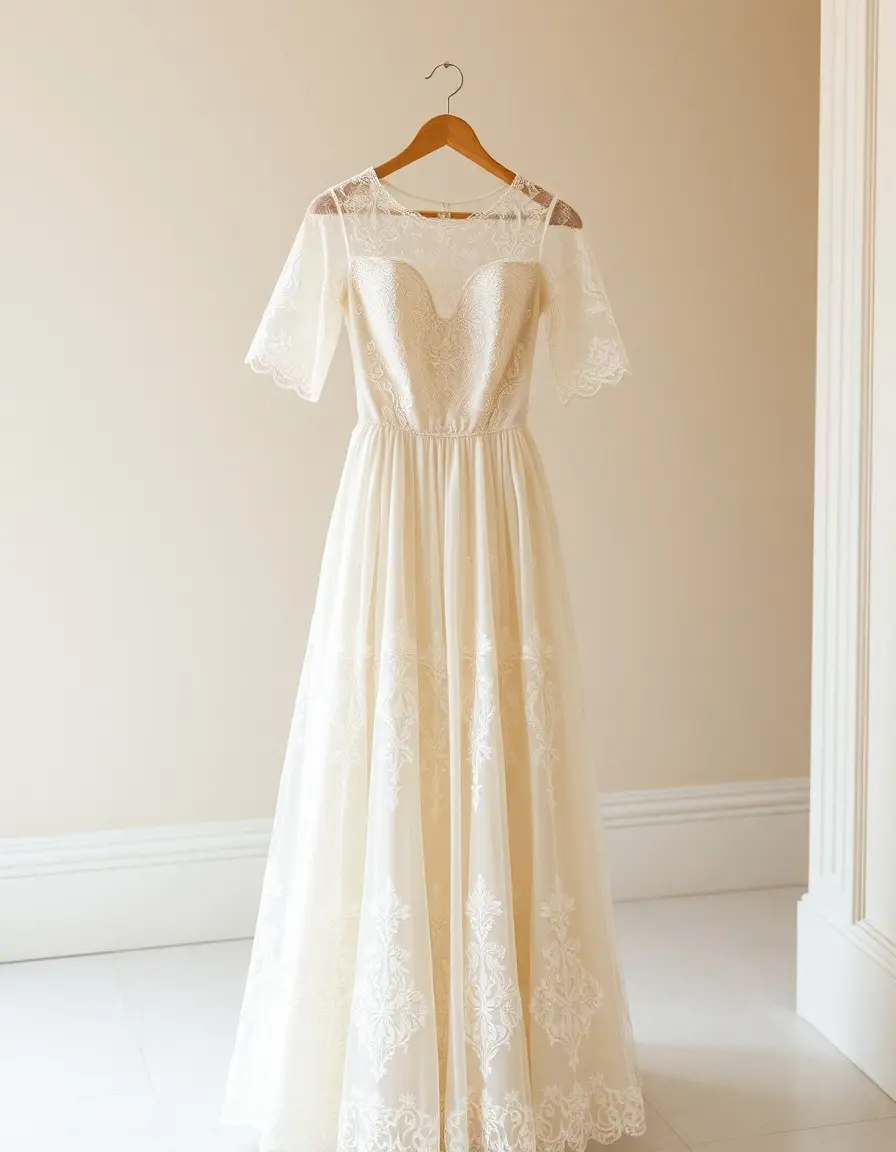 Robe de cérémonie vintage en dentelle