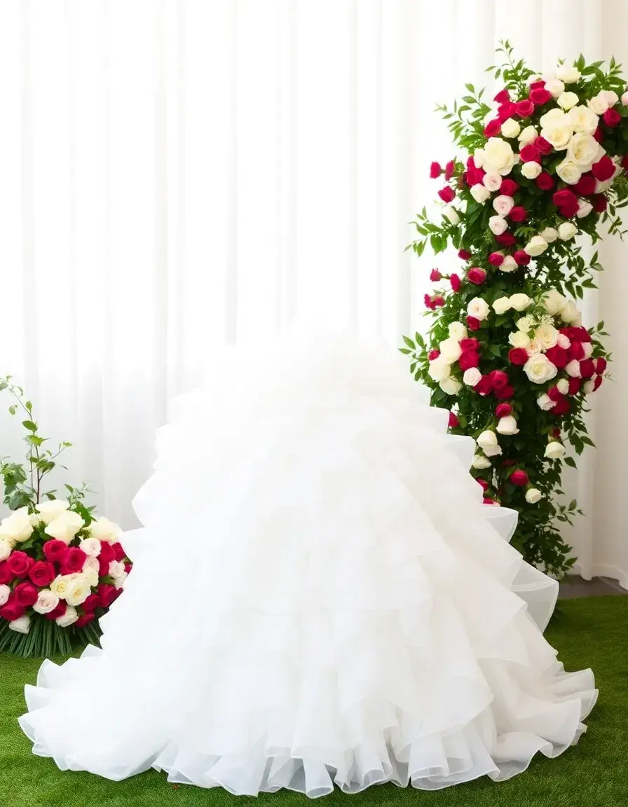 Robe de cérémonie romantique avec volants