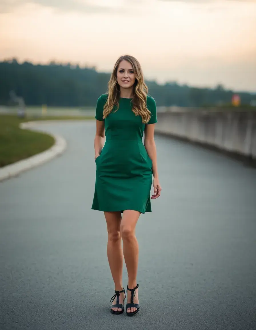 Robe courte longueur genou élégante