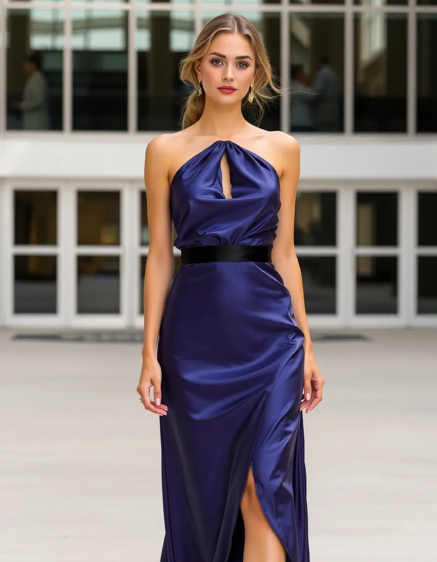 Satin Habillee Dress - Robe en satin fluide