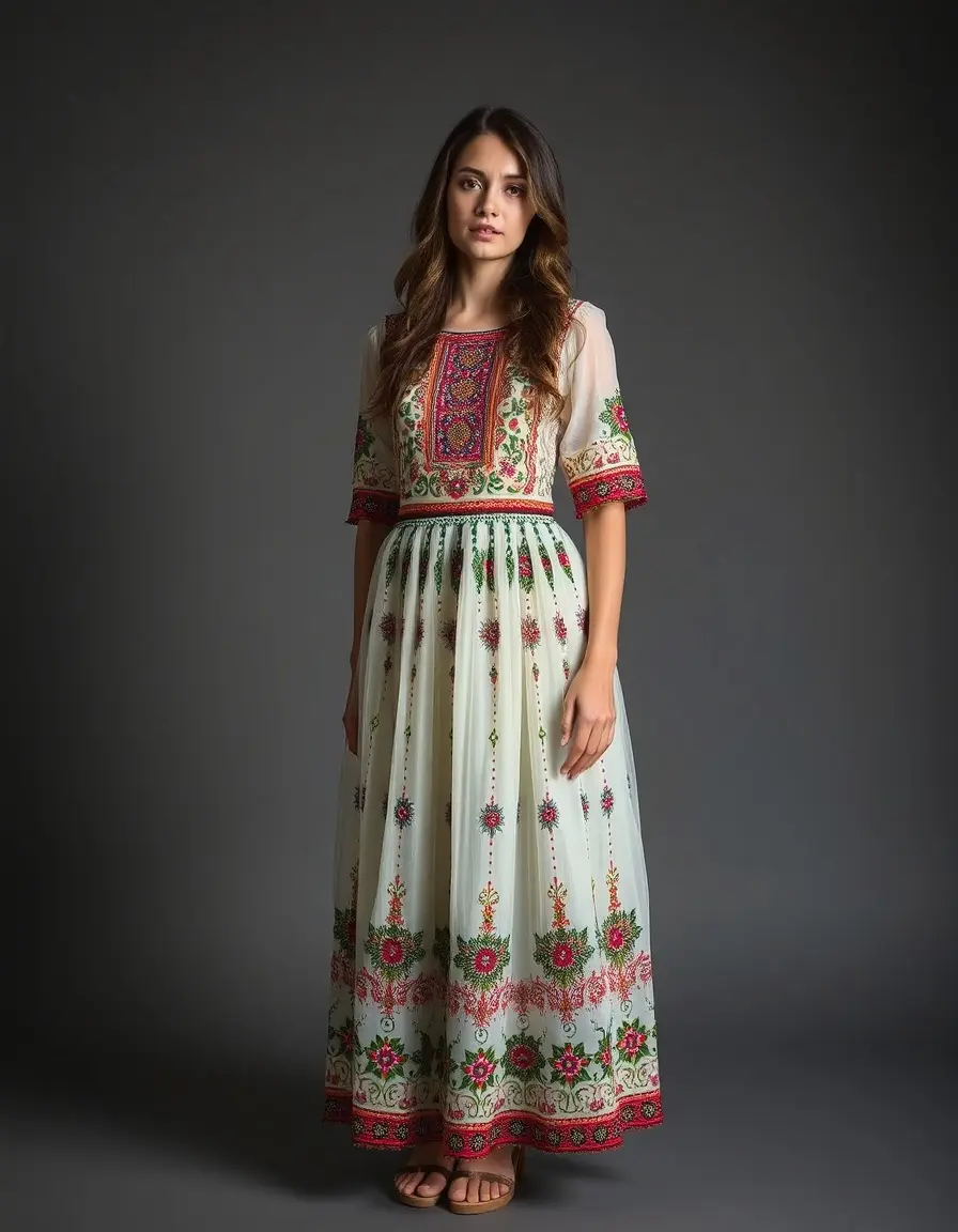 Beaded Habillee Gown - Robe de soirée avec perles