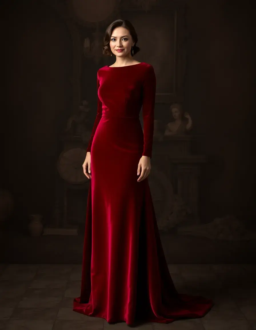 Velvet Habillee Dress - Robe en velours de luxe