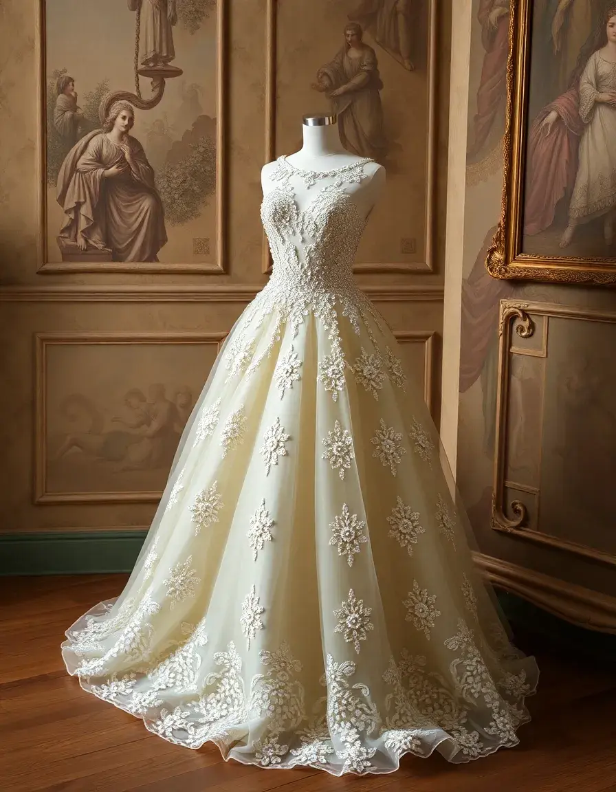Robe princesse ornée de perles