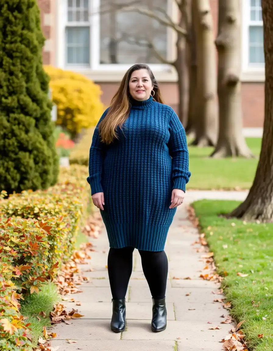Robe en maille confortable grande taille