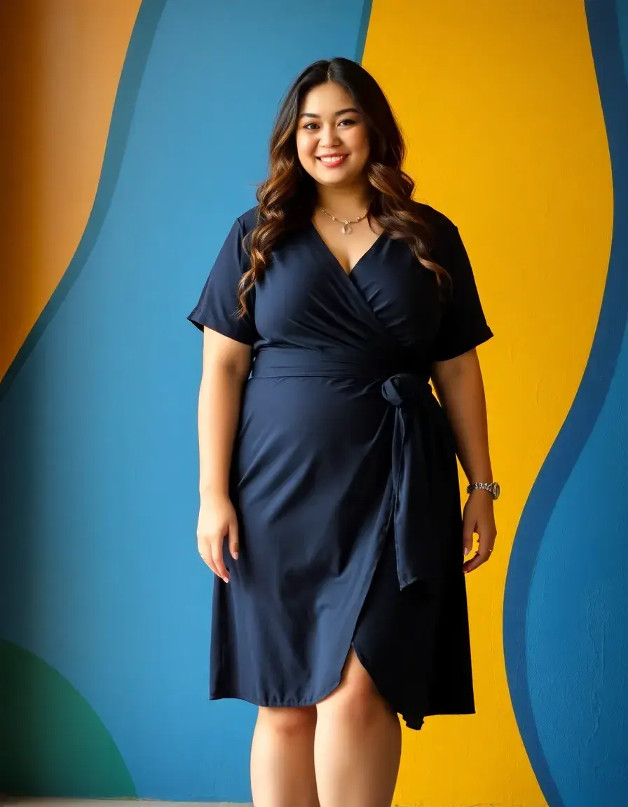 Robe portefeuille flatteuse grande taille