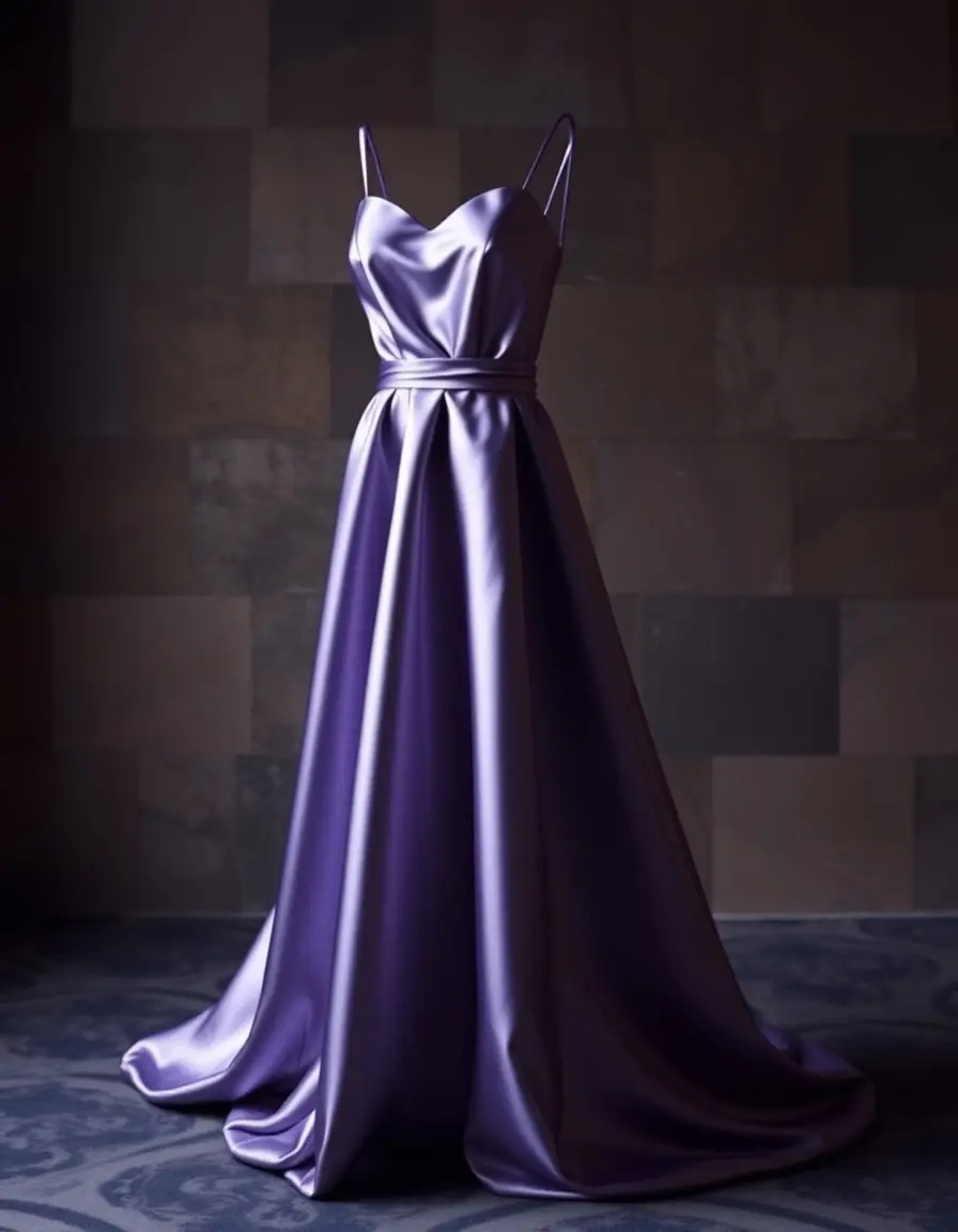Robe invitée mariage satinée brillante
