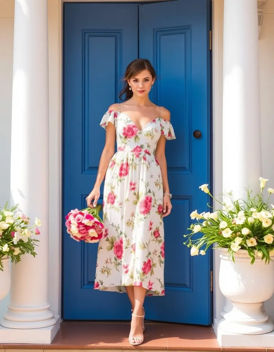 Robe fleurie mariage été