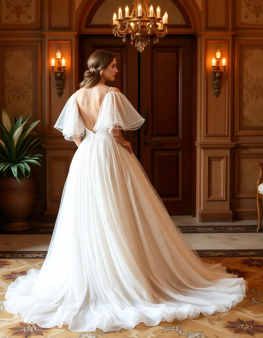 Robe en mousseline invitée mariage