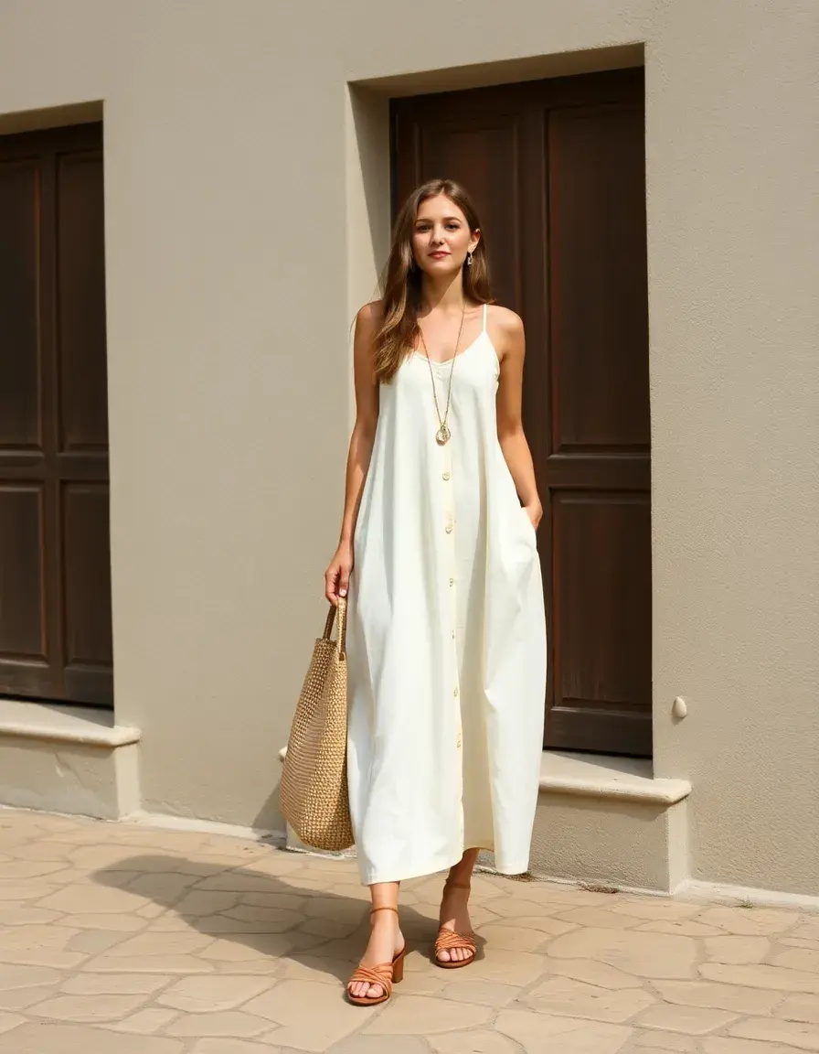 Robe lin bohème brodée