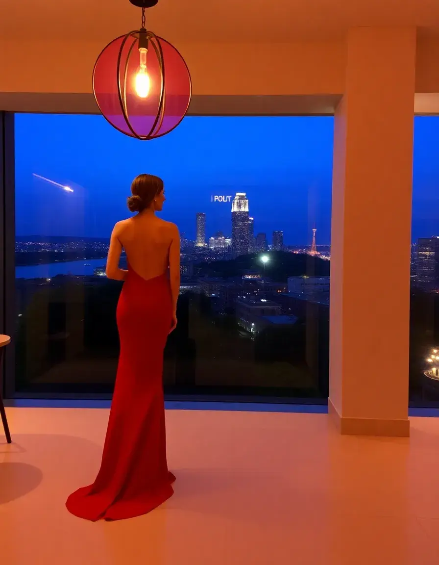 Robe Cocktail Dos Nu Rouge passion