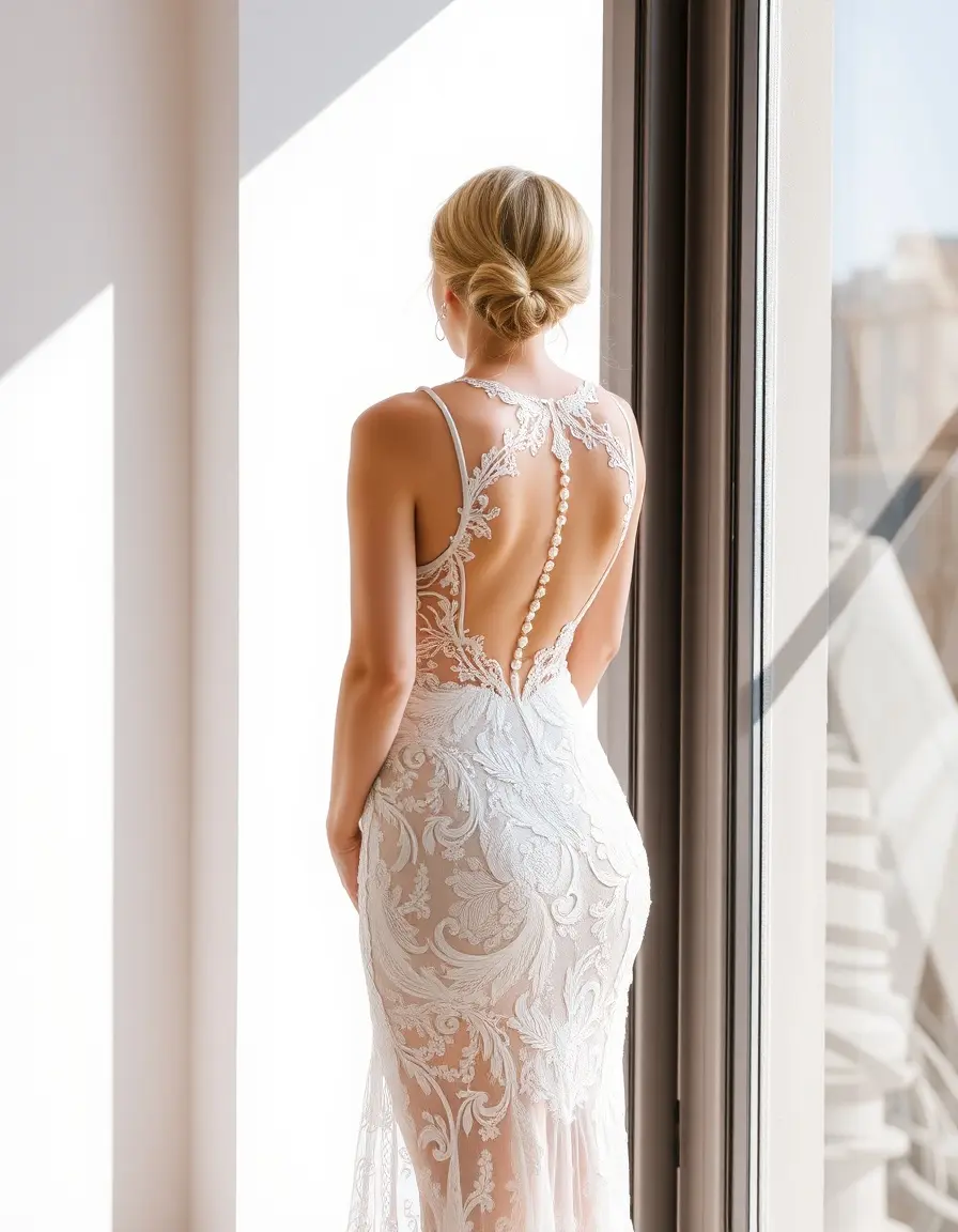 Robe en Dentelle Dos Nu