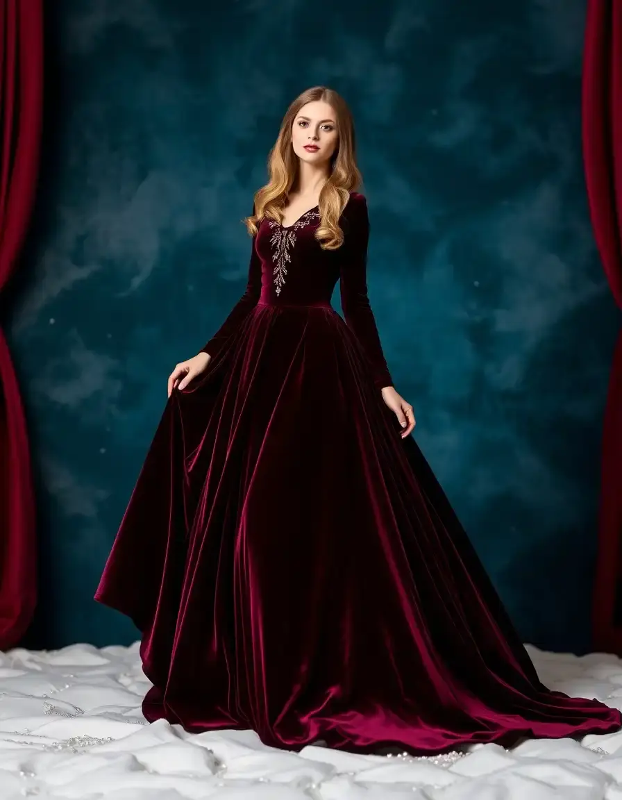Velvet Hiver Long Dress