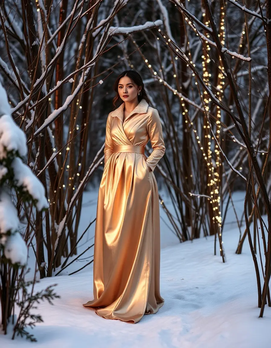 Satin Hiver Dress