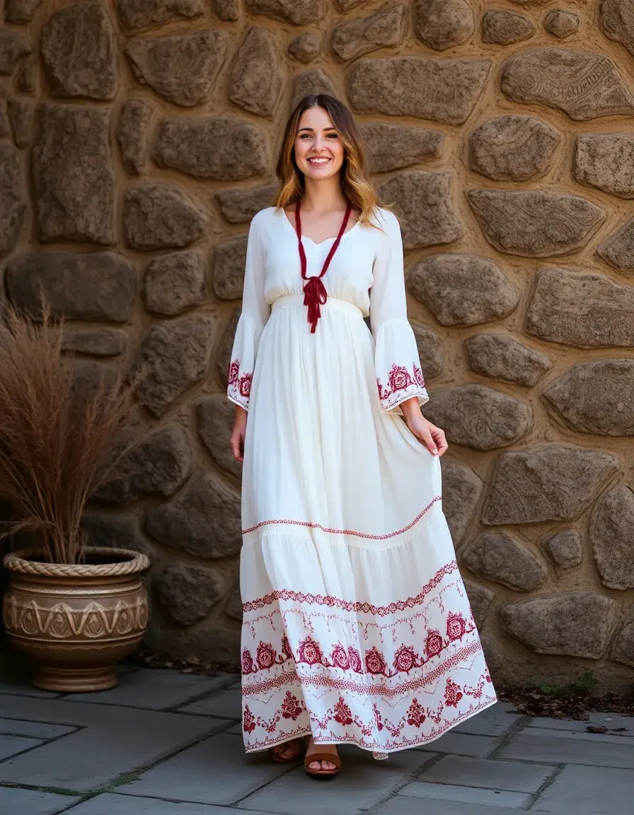 Boho Winter Long Dress