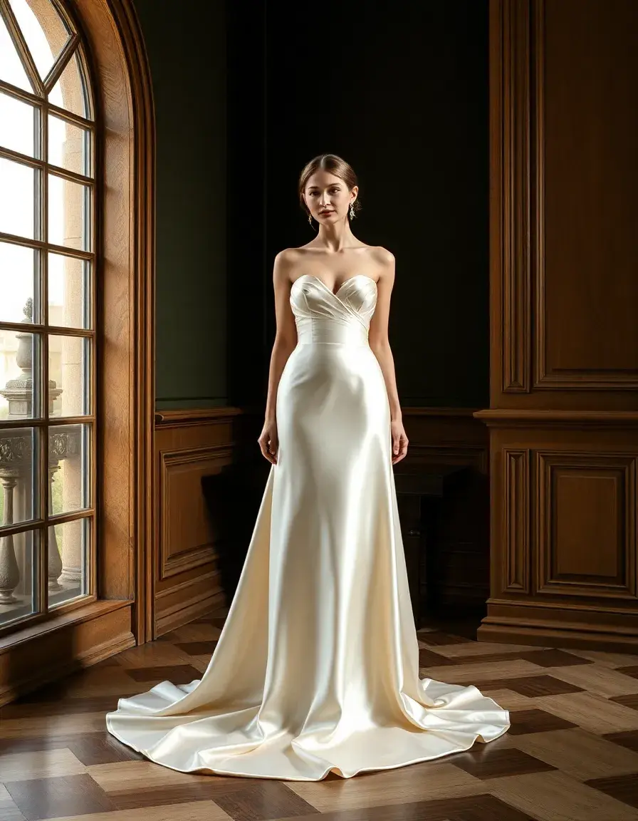 Robe en satin maman mariée