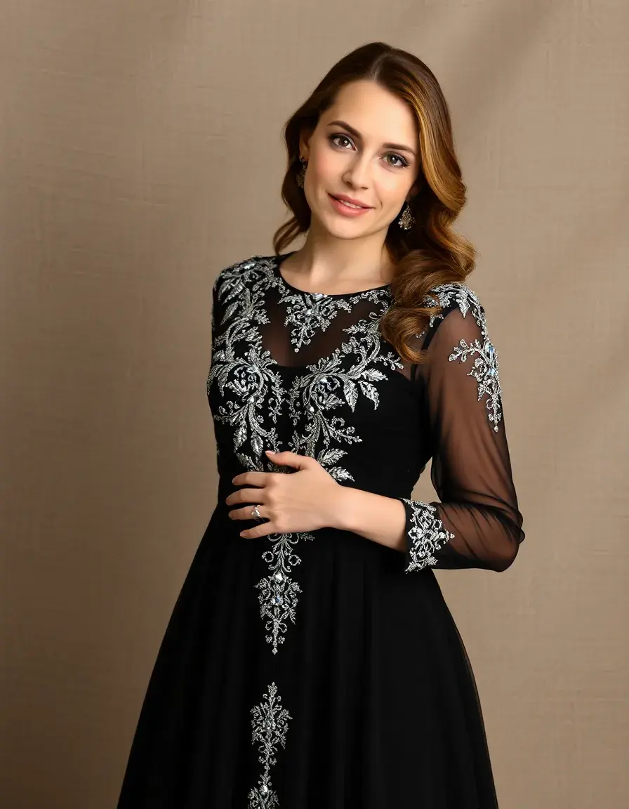 Robe perlée élégante pour mariage