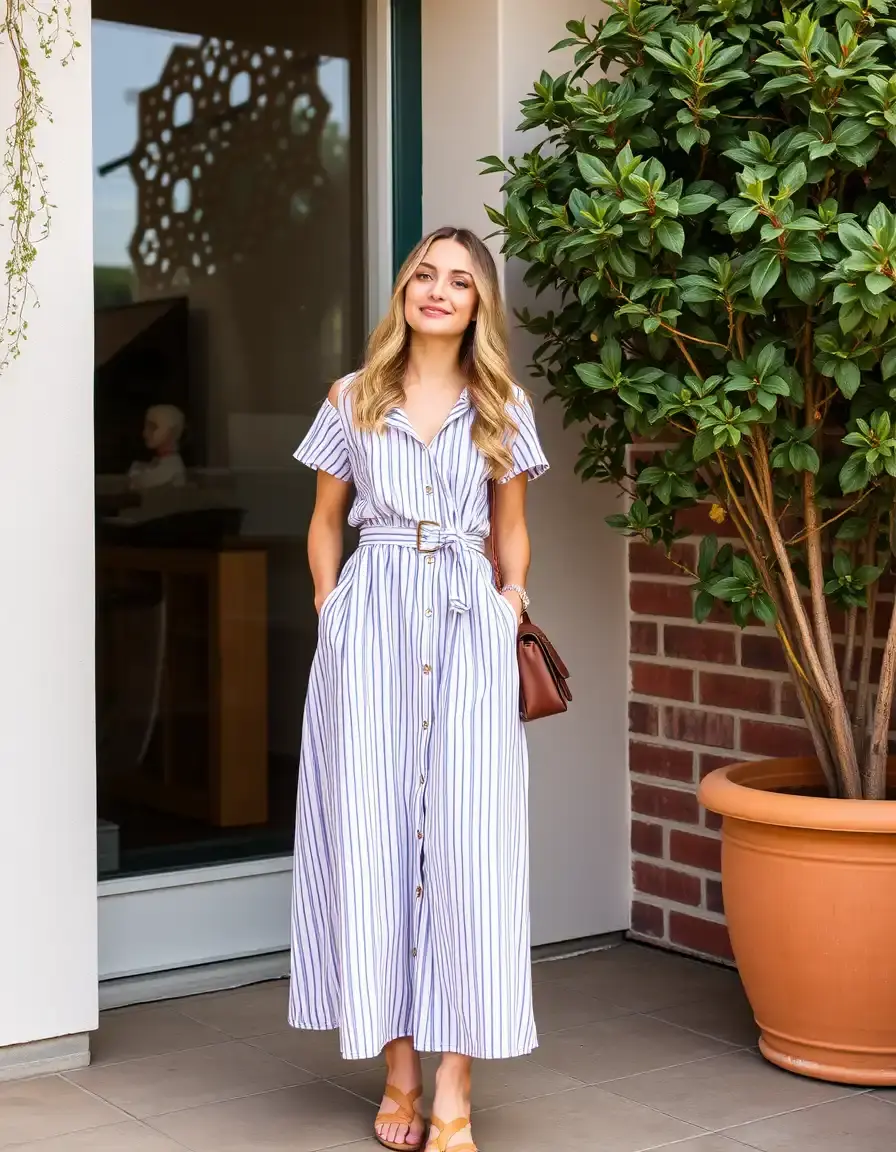 Robe mi longue décontractée pour le quotidien