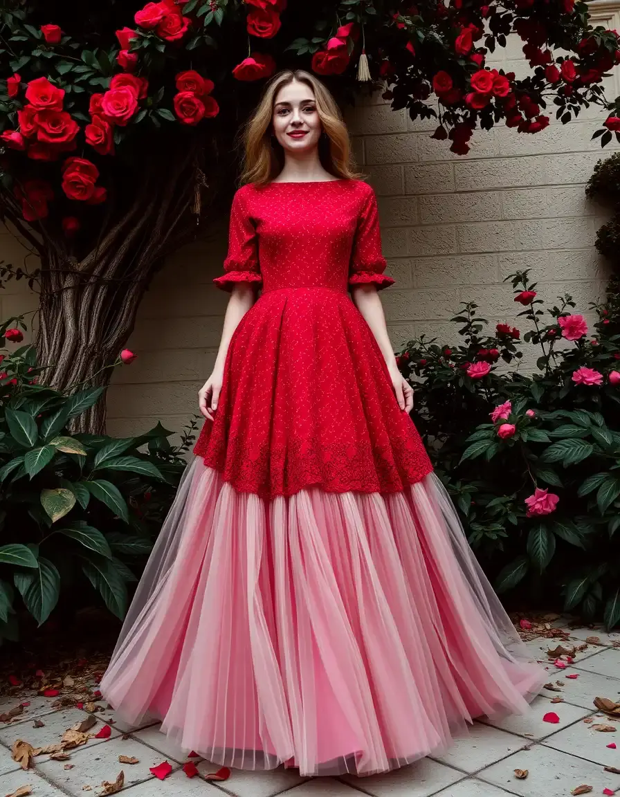 Robe Noël femme rouge festive