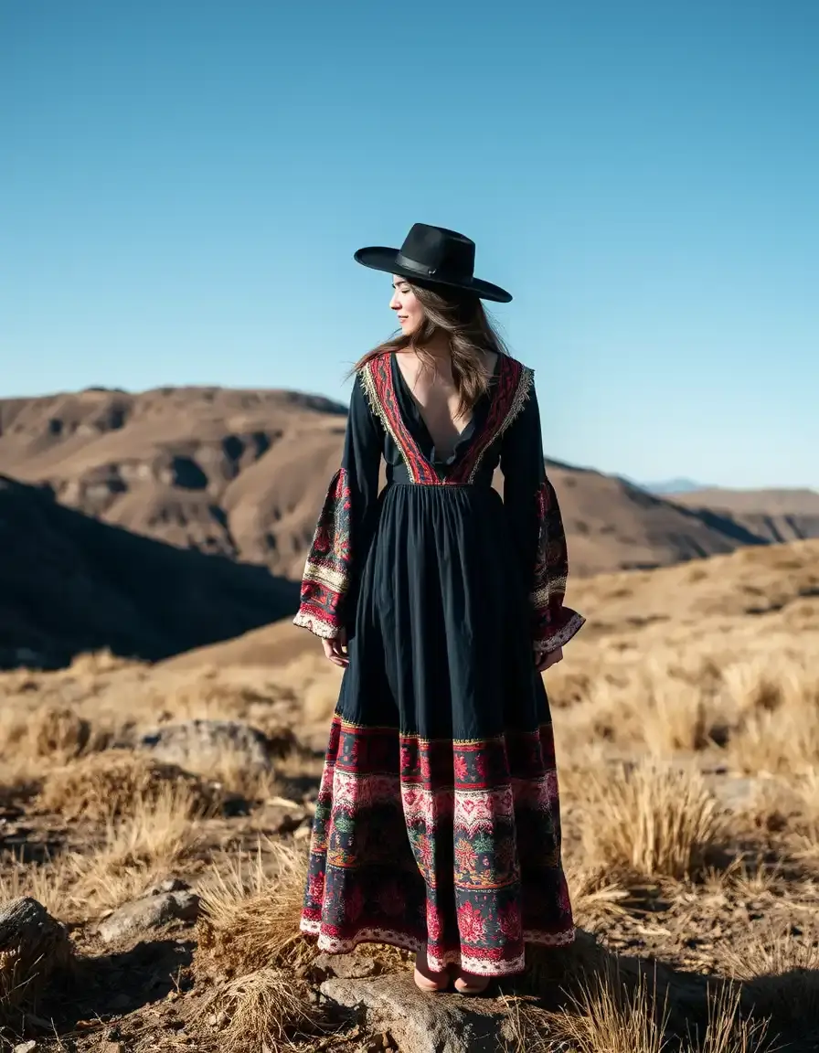 Robe Noël femme style bohème