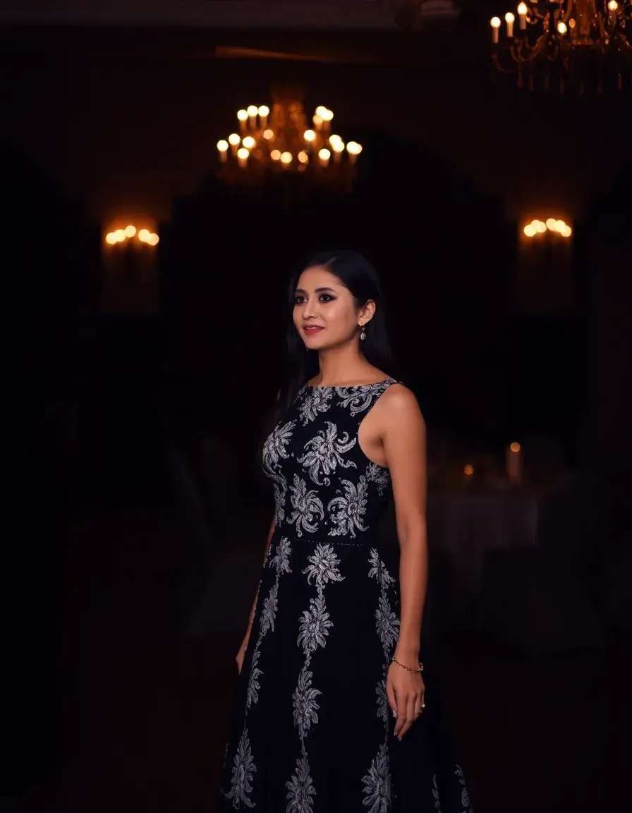 Evening Black White Gown - Robe de soirée longue bicolore