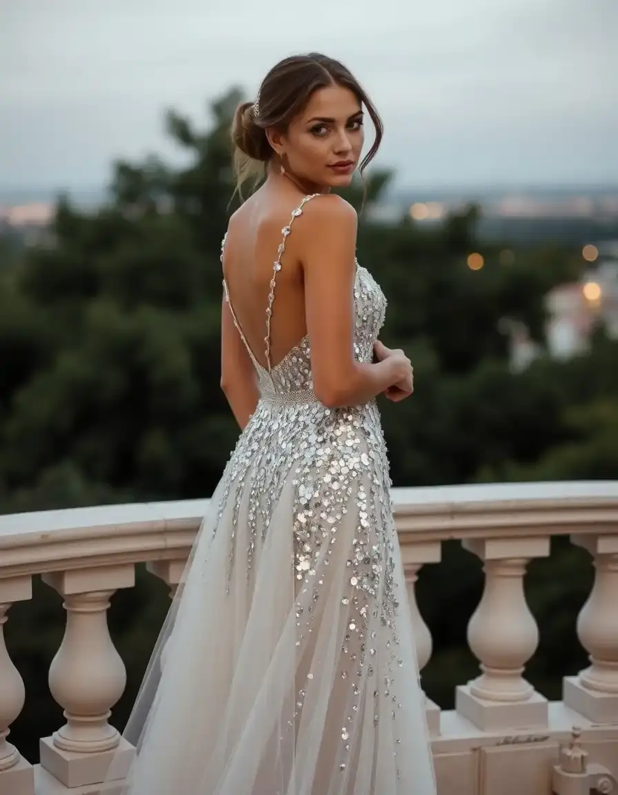 Sequin Cocktail Gown - robe cocktail mariage paillettes