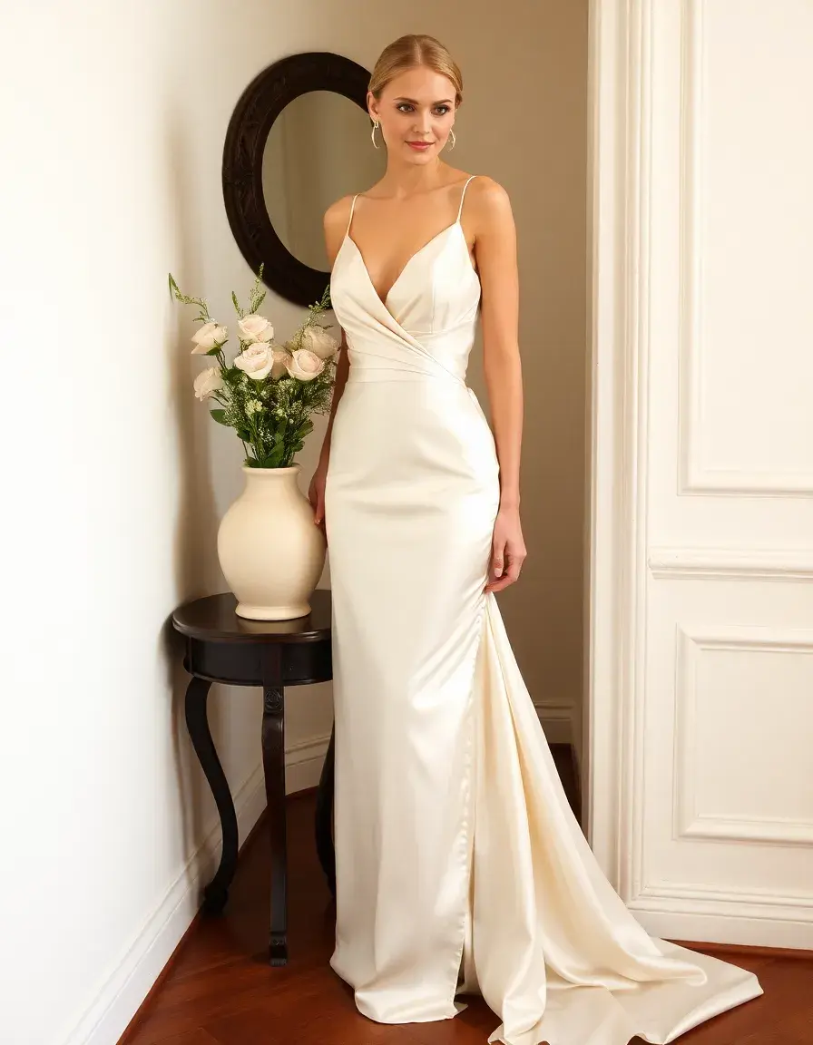 Satin Pour Cocktail Dress - robe cocktail mariage satin