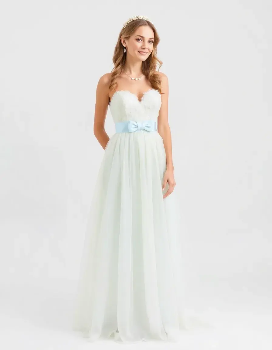 Robe pastel pour baptême femme