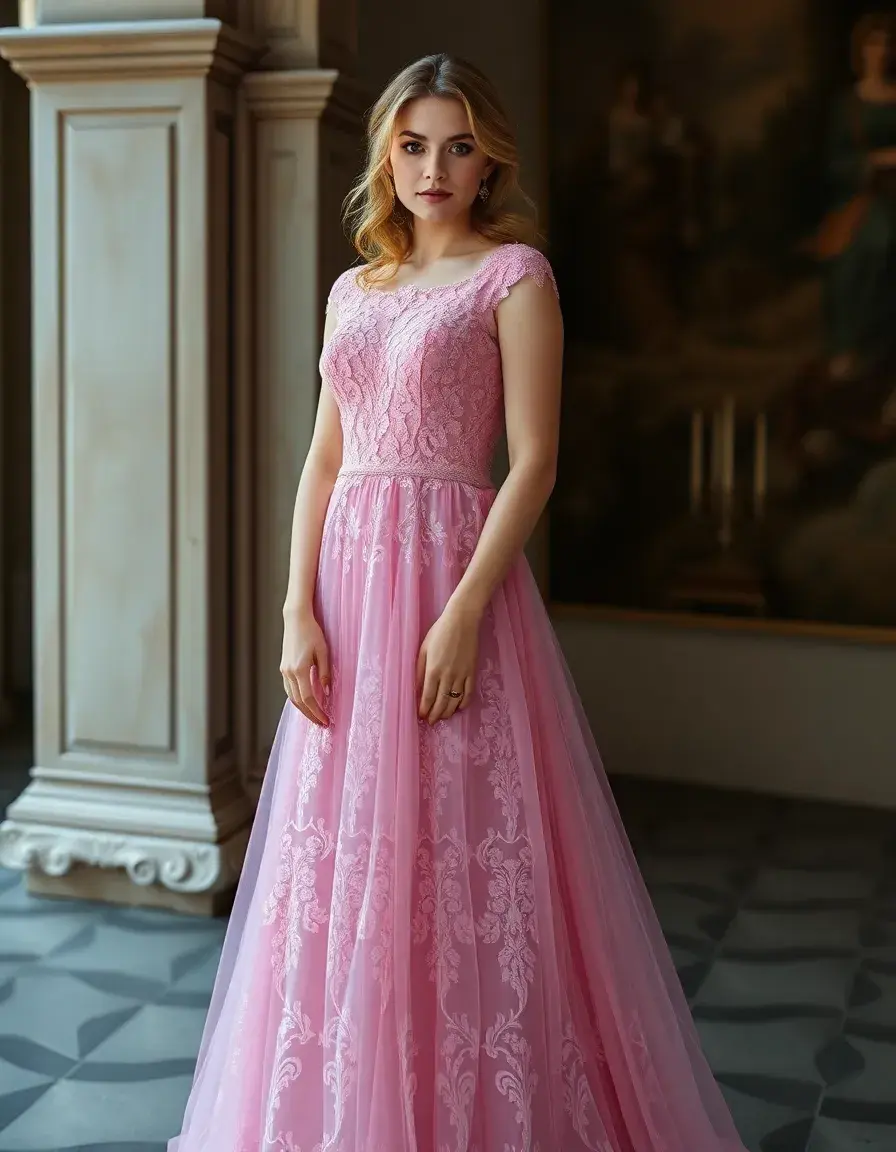 Robe en dentelle pour baptême