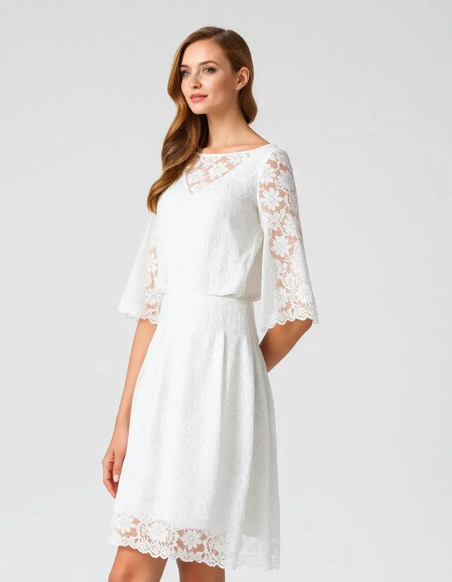 Robe en dentelle pour femme ronde