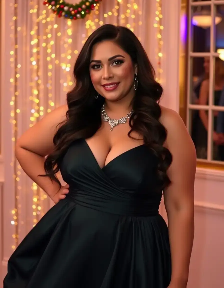 Robe de fête pour silhouette généreuse