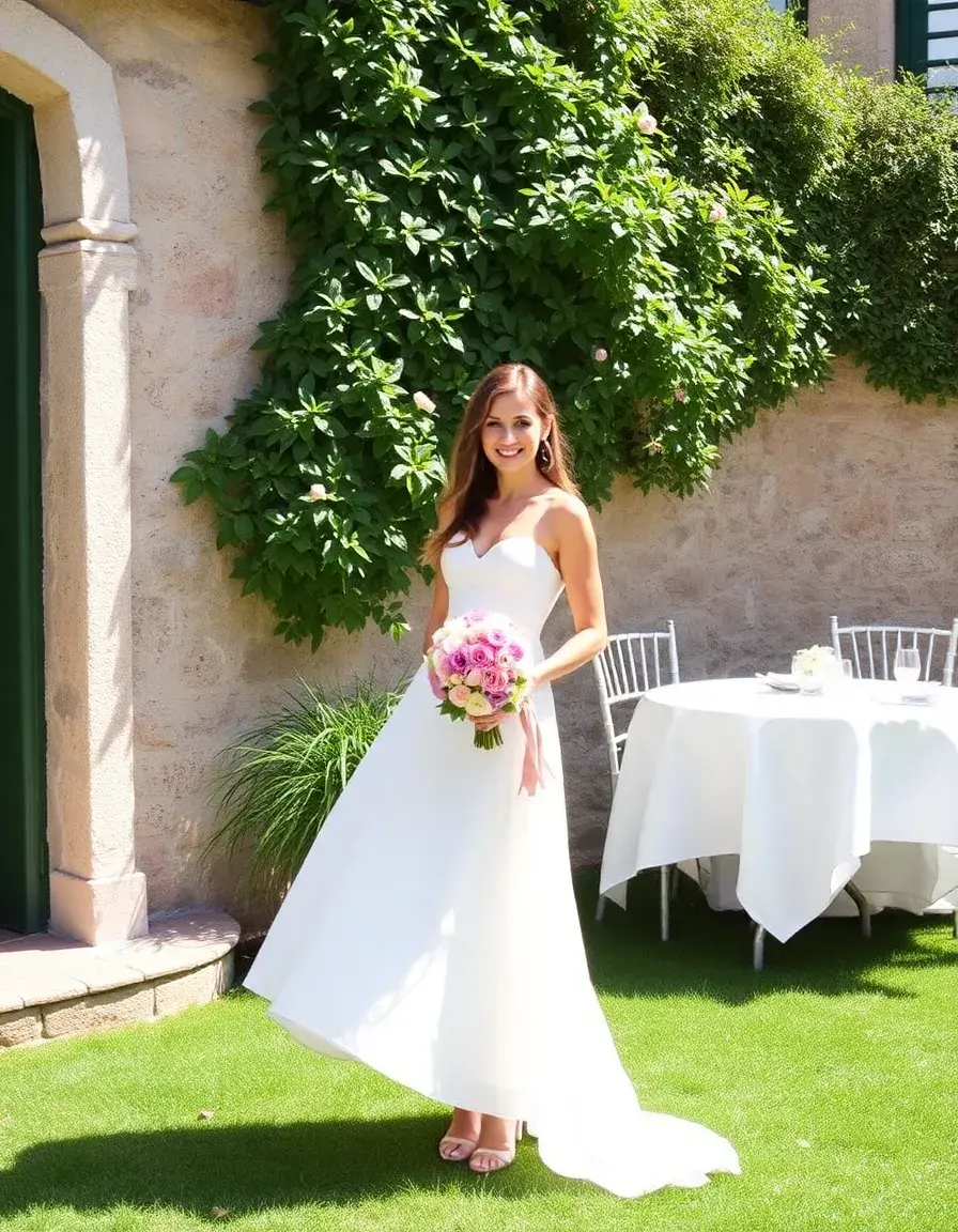 Robe midi sophistiquée pour mariage