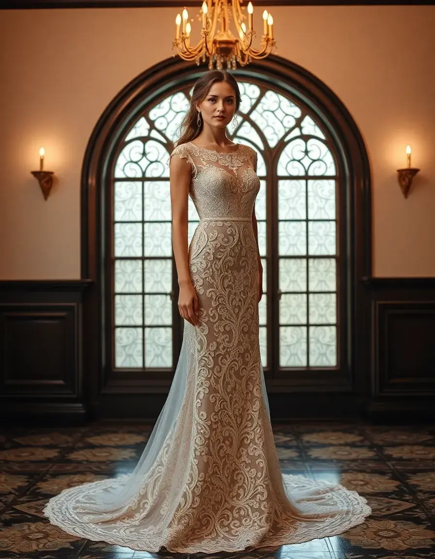 Robe en dentelle pour mariage