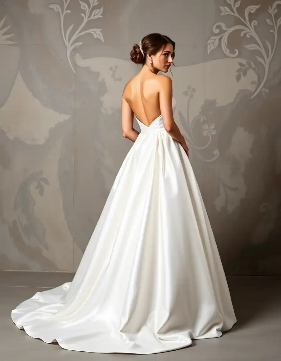 Robe en satin pour invitée de mariage