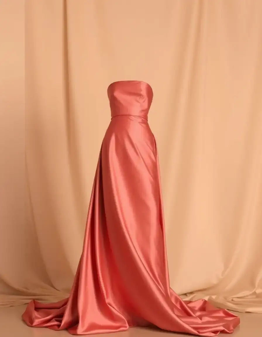 Robe en satin brillant pour maman de mariée