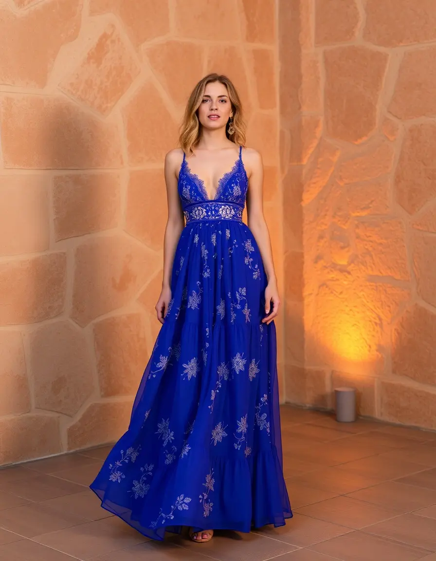 Evening Maxi Dress élégante pour soirée