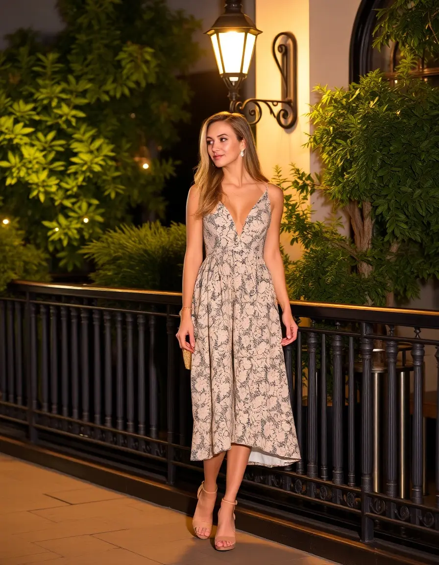 Robe midi soirée chic