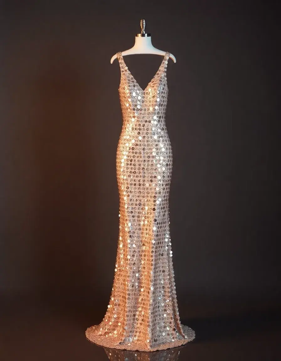 Robe à sequins brillante soirée
