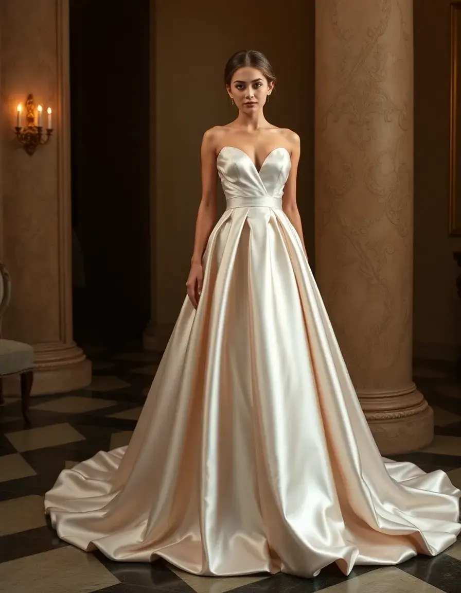 Robe en satin fluide soirée