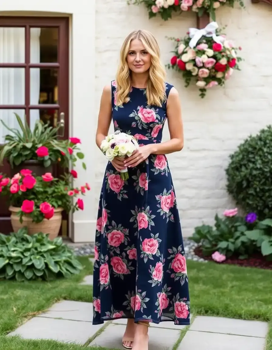 Robe mariage invité fleurie décontractée