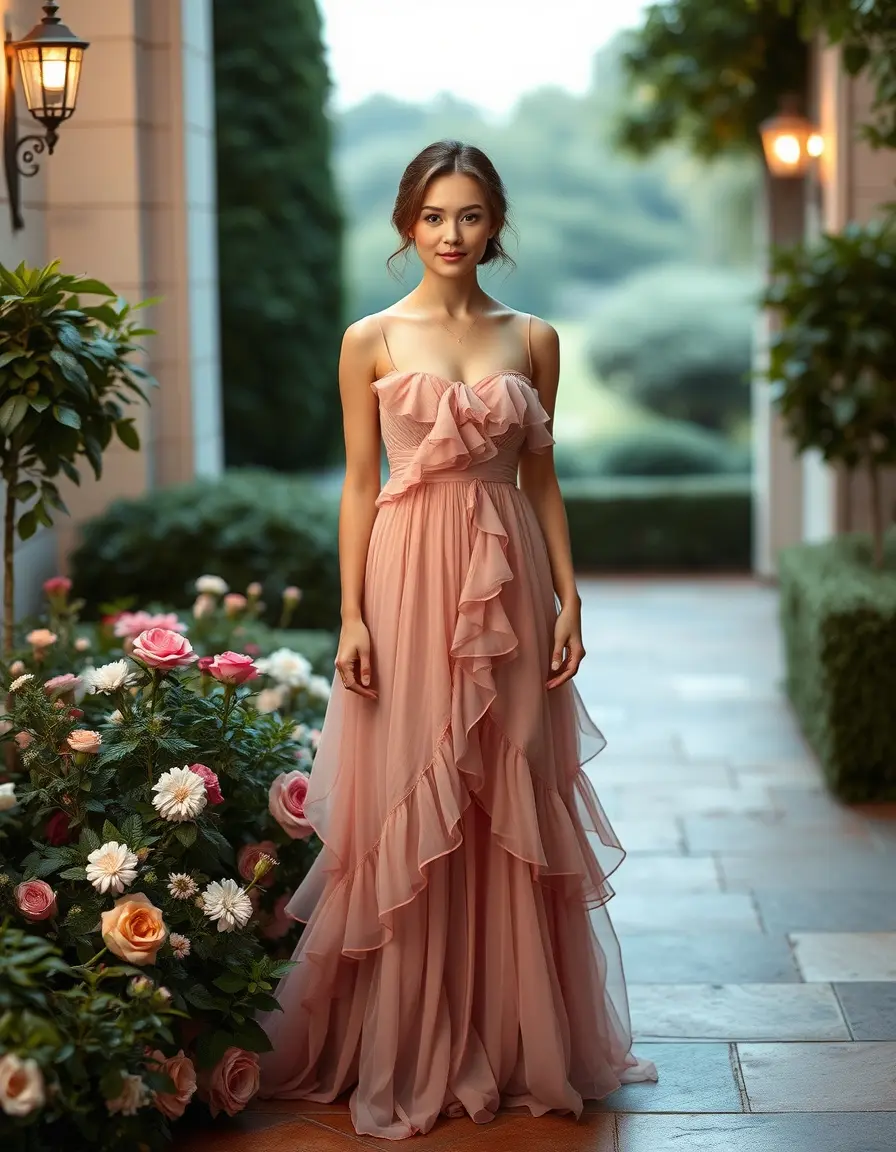 Robe romantique à volants mariage