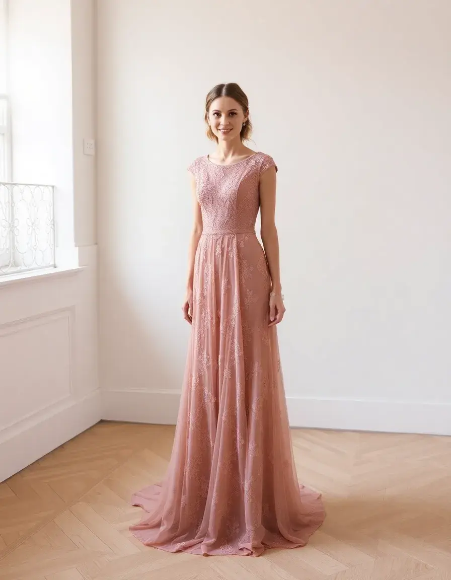 Robe élégante dentelle mariage